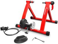 Turbo Trainer, Sportneer Bike Trainer with 6 Resistance Settings for Indoor Bike Trainer Stand Steel Bicycle Exercise Magnetic Stand with Noise Reduction Wheel for Indoor Trainer