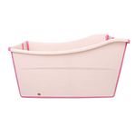 W WEYLAN TEC Freestanding Large Foldable Bath Tub Bathtub for Petite Adult Children Baby Toddler Pink