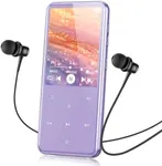 AGPTEK 64GB MP3 Player with Bluetooth, M3 2.4 inch Music Player with Speaker and FM Radio, Touch Buttons, Supports Up to 128GB(Purple)