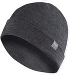 MERIWOOL Unisex Merino Wool Cuff Beanie Winter Hat for Men and Women, Charcoal Gray, One size