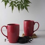 Ariane - Prime Morning Tea Coffee Milk Mug, 300 ml, Red Porcelain, Set of 2