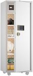 TIGERKING 17.6 Cu Ft Extra Large Home Security Safe – Touchscreen Lock, Heavy-Duty Steel Construction, Internal Compartment, Jewelry & Luxury Items, Ideal for Home or Office (White, Modern Design)