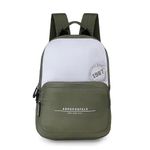 AEROPOSTALE Wilton Unisex Polyster 24L Laptop Backpack (14 Inch) - Olive Green+ Off White