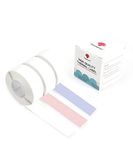 Phomemo D30 Label Maker Tape, Black on Lavender, White, Pink Sticker Thermal Paper, Long Self-Adhesive Label Tape, 15mm x 6m (1/2"x2361/8") Continuous Paper, 3 Roll