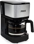 Princess 01.246030.01.001 Coffee Maker, Stainless Steel Plastic, Black, Silver