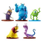 Set of Figures Inspired by Disney Pixar Monsters Inc Movie - Sulley, Mike, Boo, Randall and Roz Character Figures with Base