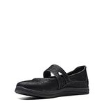 Clarks CloudSteppers Women's Breeze MJ Mary Jane Flat, Black Synthetic, 10 Wide US