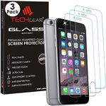 [3 Pack of] TECHGEAR GLASS Edition for iPhone 6s Plus, iPhone 6 Plus (5.5 Inch) - Genuine Tempered Glass Screen Protector Guard Covers Compatible with Apple iPhone 6s / 6 Plus [3D Touch Compatible]