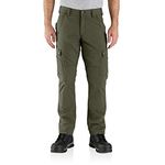 Carhartt Men's Rugged Flex Relaxed Fit Ripstop Cargo Work Pant, Basil, 30W / 32L