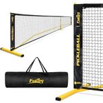 Fostoy Pickleball Net, 22FT Regulation Size Portable Pickleball Net,18-Ply PE Nets Weather Resistant Steady Metal Frame Pickle Ball Net System with Carrying Bag for Outdoor Indoor Driveway Game