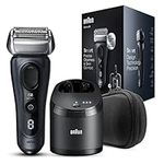 Braun Series 8 8453cc Electric Shaver for Men, 3+1 Head with Precision Trimmer, Electric Razor with Sonic Technology and 40° Adaptation Head, 5-in-1 SmartCare Center, Wet & Dry Use with 60-min Battery Life