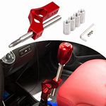 AUTO MT Adjustable Gear Shift Knob Extender Height Lever Extension Car Gear Shifter Extender Kit with 4 Adapters (RED GEAR SHIFT EXTENSION EXTENDER)