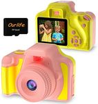 Ourlife Kids Camera for Age 3-12, 1080P HD Digital Video Toddler Camera with MP3 Music Player, Christmas Birthday Gifts for Girls/Boys Age 3 4 5 6 7 8 with 8Gb SD Card-Pink