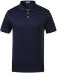 PINSPARK 1 Pack: Men's Golf Polo Shirts Cool Quick Dry Short Sleeve Collared Shirt Summer Casual Polo Shirt for Men Navy Blue