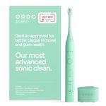 Ordo Sonic+ Electric Toothbrush for Adults, Advanced Smart Tech, 4 Brushing Modes, Fast Rechargeable, Sonic Toothbrushes Over 4 Weeks Battery Life, Silicone Polishing Element, USB Charger, Mint Green