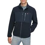 Tommy Hilfiger Men's Polar Fleece Zip Front Jacket, Navy, S