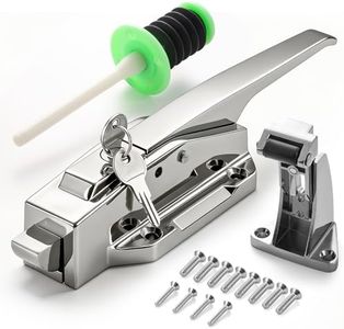 Walk-in Cooler Door Latch Kit,Frost-Resistant Fiberglass Interior Release Handle with Glow Effect, Includes 2 Keys, Heavy Duty Commercial Freezer Hardware (Offset: 1/5" to 3/5" (For Protruding Doors))