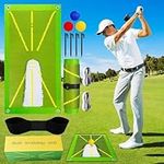 Golf Training Mat for Swing Detection Batting, Analysis Swing Path and Correct Hitting Posture Golf Practice Mat, Golf Divot Mat for Indoor/Outdoor | Golf Training Aid Equipment