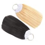 RemeeHi Hair Color Rings 100% Human Hair Swatches White Buckles Testing Color Samples Hair Color 30 Strands Nature Black 3°+ Platinum Gold 9°