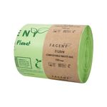 Fageny Flat Top Food Waste Bags 100% Compostable Biodegradable Bin Liners, Eco Friendly Compostable Caddy Liners Certified by BPI and OK Compost Meeting EN13432 Standards, 8L 100 Counts/Roll