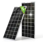 ECO-WORTHY Bifacial Solar Panel 2pcs 100 Watt 12 Volt Monocrystalline Solar Panel Module Off Grid PV Power for Home, Camping, Boat, Shed Farm, RV