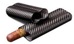 Visol Products VCASE499 "Night" Real Carbon Fiber Cigar Case