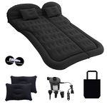 SUV Air Mattress Car Bed Camping Cushion Pillow Upgraded Thickened and Universal Car Mattress Camping Portable Sleeping Pad for Travel Camping Use in Your Car RV Mini-Van MPV Trunk (Black)