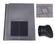 Klober Profile-Line® Flat Tile Vent with 100mm Pipe Adaptor - for Marley Modern, Redland Mini Stonewold & Sandtoft Calderdale Tiles (Grey)