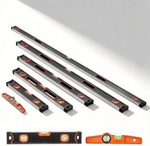 Magnetic Torpedo Level and Aluminum Box Level Set, High Precision Bubble Vials, SAE/Metric Scale, Shockproof Tool for Co
