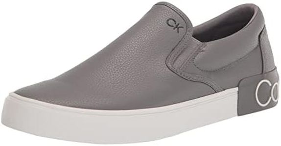 Calvin Klein Men's Ryor Sneaker, Grey Leather 030, 9 US