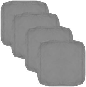 FLYMEI Patio Cushion Covers, Water Resistant Outdoor Cushion Cover Replacement, Patio Sofa Cushion Covers Only Outdoor Couch Cushion Covers, 25" X 27" X 5", 4 Covers, Grey