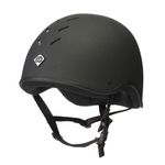 Charles Owen Young Riders Ventilated ROUND Jockey Skull - Black: 1.5