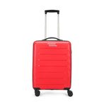 Aristocrat Polypropylene (PP) Chroma Cabin 55Cm Hardsided,8 Wheel Spinner,Fixed Combination Lock Carry-On Luggage, Spacious, for Men & Women, 7 Year Warranty - Red