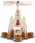 BRUBAKER Christmas Pyramid - Nativity Scene with Jesus in a Manger - Designed in Germany