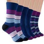 Niofind Womens Bamboo Socks, Soft Ladies Socks with Seamless Toe, Thin Dress Socks Womens Socks for Business, Casual, Non-Binding, Breathable, Comfortable, 6 Pairs, 4-8