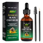 Jamaican Black Castor Oil for Hair Growth,Thicker Eyelashes & Eyebrows,Organic Castor Oil for Face,Body & Skin,100% Pure Cold Pressed Black Castor Oil,Hair Nourishing Oil