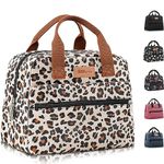 HOMESPON Insulated Lunch Bag Lunch Box Cooler Tote Box Cooler Bag Lunch Container for Women/Men/Work/Picnic (Leopard Print)