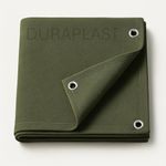 DURAPLAST 1000 GSM Cotton Canvas Waterproof Tarpaulin Sheet - Heavy Duty Tirpal, Olive Green, UV Resistant, Tear Proof, Durable Cover for Camping, Industrial, Farming, Truck, Roof - 9 x 7.5 Feet