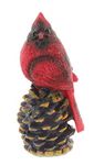 The Bridge Collection Cardinal Figurine on Pinecone- Cardinal Gifts for Home Decor, Kitchen Decor- Fake Bird Bookshelf Decor- Cardinal Christmas Decorations- Red Cardinal Statues for Home Decor