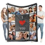 Easycosy Couple Gifts - Personalised Blankets For Birthday Custom Picture Throw Blanket Personalised Photo Throw For Girlfriend Her Anniversary Ideas150×200cm