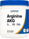 Nutricost Arginine AKG Powder 300 Grams (AAKG) - 3G Per Serving & 100 Servings - Pure Arginine Alpha Ketoglutarate