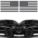 Northern Dock American Flag Sticker - Dark Gray - 5" x 3" (1 Pair) - Vinyl, Die Cut American Flag Decal - Best for Car Decals, Car Stickers, Truck Decals, Truck Stickers, Bumper Stickers & Hard Hat