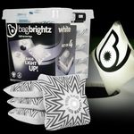 Brightz BagBrightz LED Cornhole Bags, 4-Pack - Light Up Cornhole Bean Bags for Cornhole Board Lights - Glow in The Dark Cornhole Bag Features for Cornhole Lights LED Light Kit Backyard Game (White)