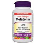 Webber Naturals Extra Strength Melatonin 5mg Easy Dissolve 300 Sublingual Tablets