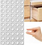 Silicone Bumpers Adhesive Buffer Pads Clear Cupboard Door Stops Door Pads Stop Slamming Protector,Transparent Silicone Pads for Furniture Glass Tables Door Protect(6 x 2mm) (50pcs)