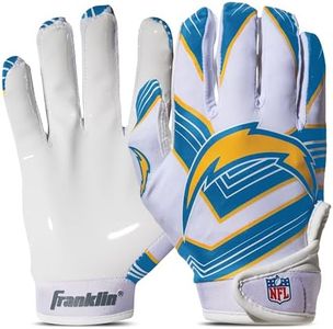 Franklin Sports NFL Los Angeles Chargers Youth Football Receiver Gloves - X-Small/Small