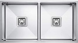 A ASTTONUS 32X18 304 Stainless Steel Double Bowl Kitchen Sink (32X18X10-Inch, Silver Color)