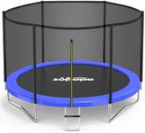 Zupapa 10ft (307cm of Diameter) Heavy Duty Trampoline with Enclosure Net & Non-Slip Ladder for Kids & Adults, Family Outdoor Backyard Fun