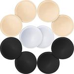 SKENGWEL 5 Pairs Round Bra Inserts Pads, Removable and Washable Bra Cups Inserts for Bikinis Top Swimsuit Sport Bra (5 pairs beige B/C 3color)