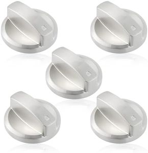 atgestore KIP 2E822 813396 Stove Knobs Replacement for Wolf Range Parts Stainless Steel Cooktop Knobs CT36G/S CT36G/S-LP Wolf Stove Parts Gas Range Knobs Burner Control Knob 5 Pcs